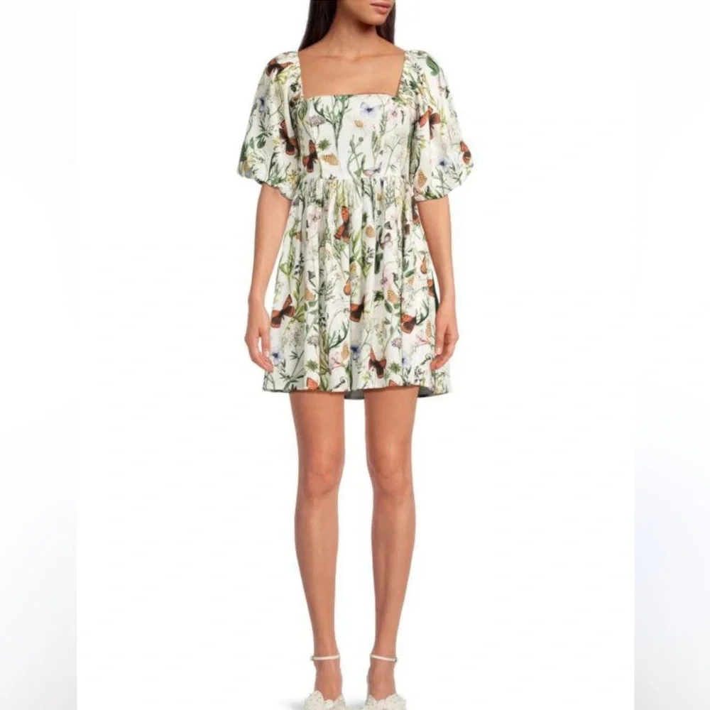 NWT Avec Les Filles Floral Babydoll Dress